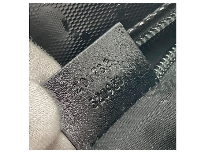 Borsa a Spalla Gucci 201732 GG Implementation Kaban Nero - vista 12