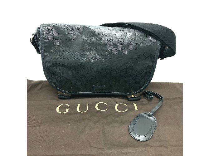 Borsa a Spalla Gucci 201732 GG Implementation Kaban Nero - vista 13