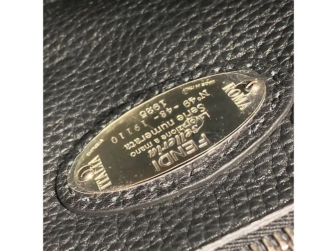 Borsa in pelle nera Fendi 7VA406 Nero - vista 12