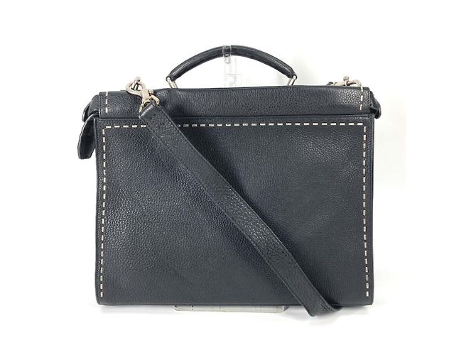 Borsa in pelle nera Fendi 7VA406 Nero - vista 2