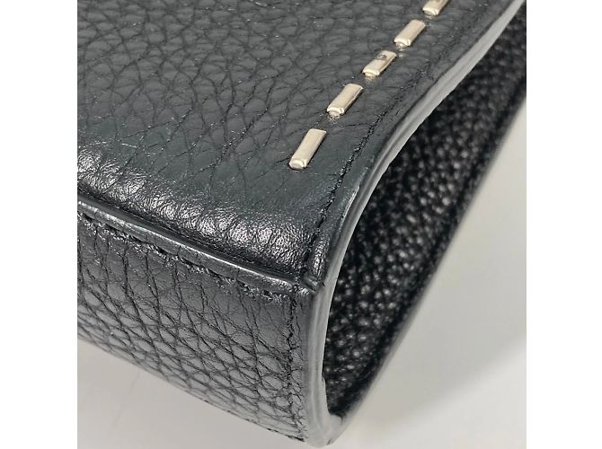 Borsa in pelle nera Fendi 7VA406 Nero - vista 6