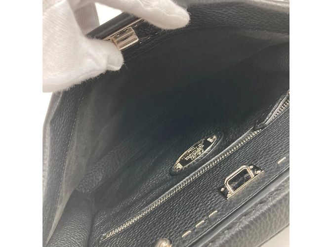 Borsa in pelle nera Fendi 7VA406 Nero - vista 8