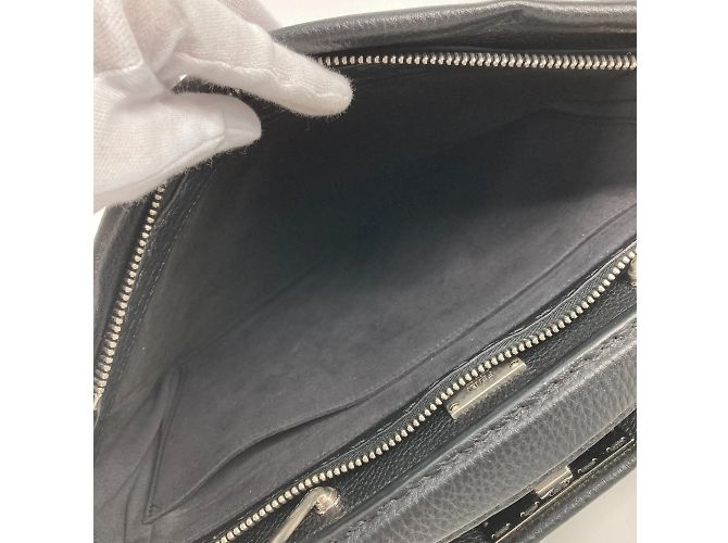Borsa in pelle nera Fendi 7VA406 Nero - vista 9