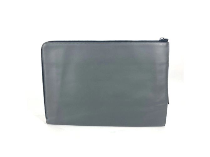 Pochette en cuir gris Fendi Marron - vue 2