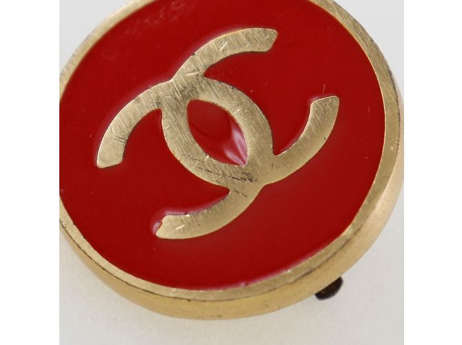 Orecchini a clip rossi placcati in oro di Chanel Rosso - vista 6