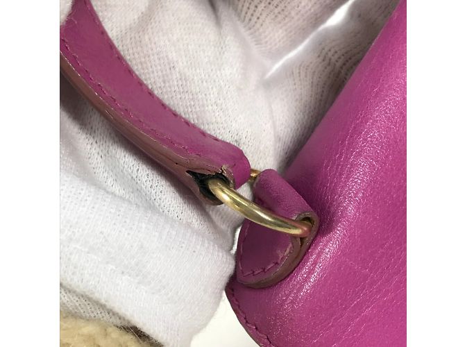 Céline Celine Vintage lila Lederhandtasche - Ansicht 11