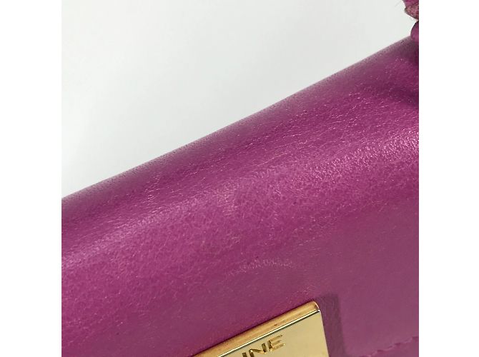 Céline Celine Vintage lila Lederhandtasche - Ansicht 12