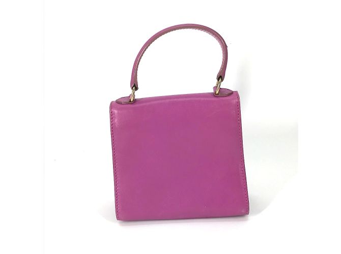 Céline Celine Vintage lila Lederhandtasche - Ansicht 2