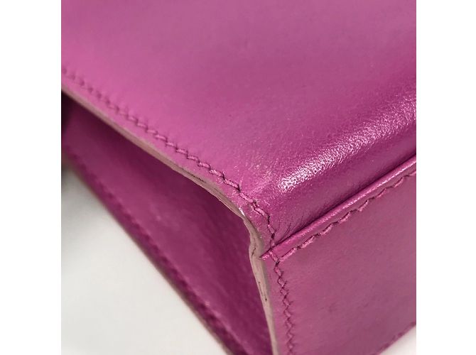 Céline Celine Vintage lila Lederhandtasche - Ansicht 6