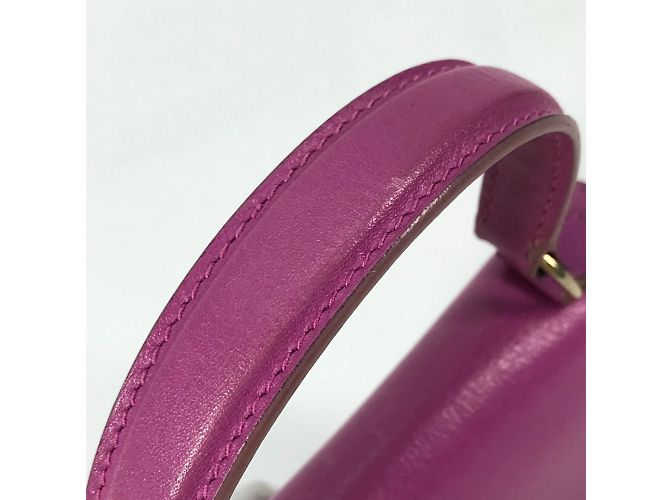 Céline Celine Vintage lila Lederhandtasche - Ansicht 8