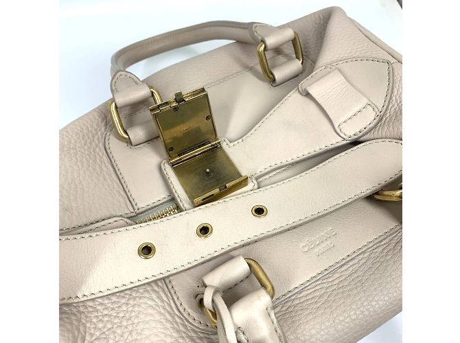 Céline Bolsa de mão Celine com logo antigo em bege - vista 10