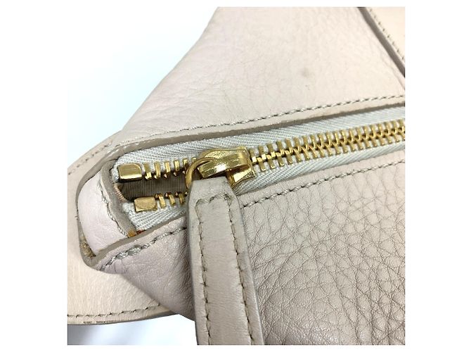 Céline Bolsa de mão Celine com logo antigo em bege - vista 11