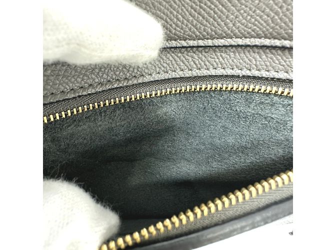 Céline Borsa in pelle grigia Celine 189153 Marrone - vista 14