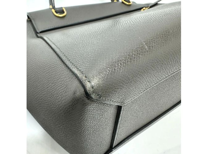 Céline Borsa in pelle grigia Celine 189153 Marrone - vista 15