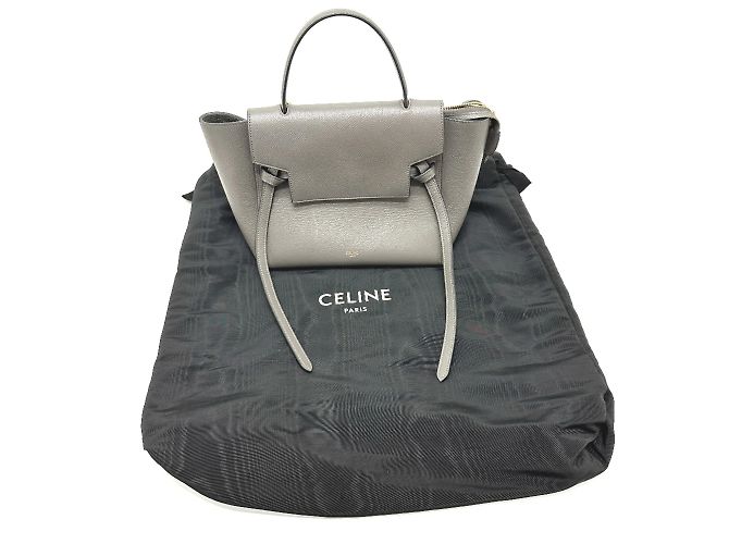 Céline Borsa in pelle grigia Celine 189153 Marrone - vista 16