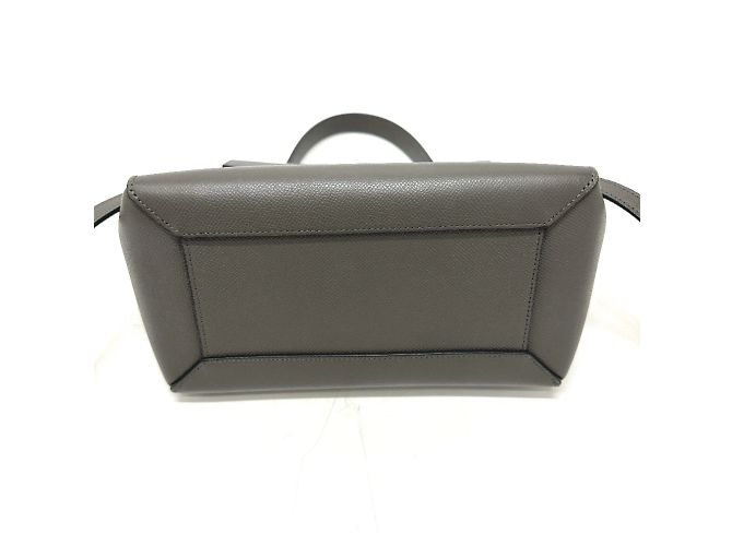 Céline Borsa in pelle grigia Celine 189153 Marrone - vista 3