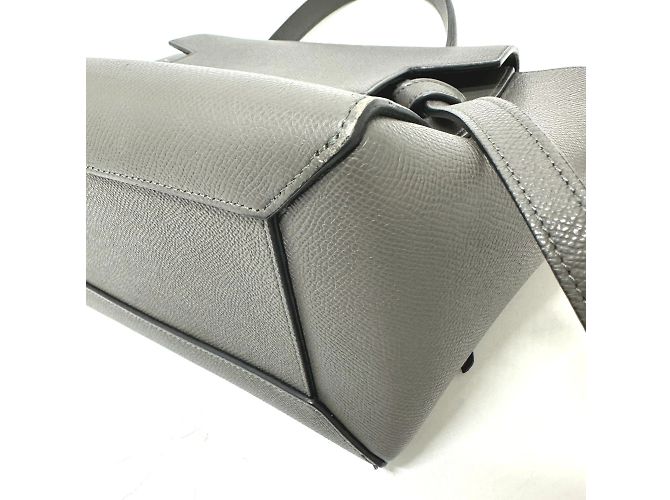 Céline Borsa in pelle grigia Celine 189153 Marrone - vista 4
