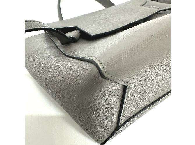 Céline Borsa in pelle grigia Celine 189153 Marrone - vista 5