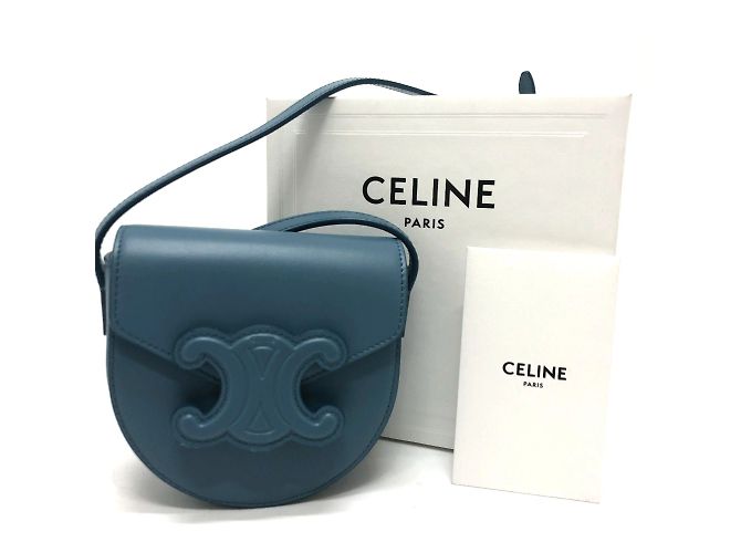 Céline Triomphe Schultertasche von CELINE Blau - Ansicht 11