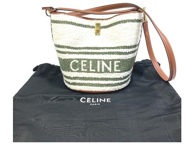 Céline Borsa in pelle Celine 195572ED3-15KZ Bianco - vista 16