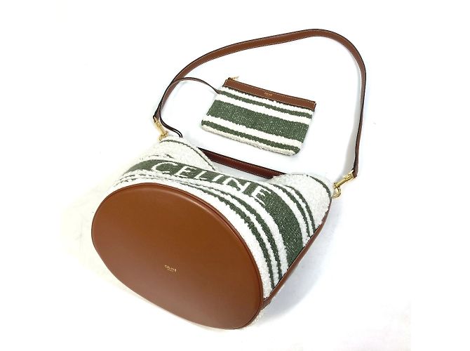Céline Borsa in pelle Celine 195572ED3-15KZ Bianco - vista 4