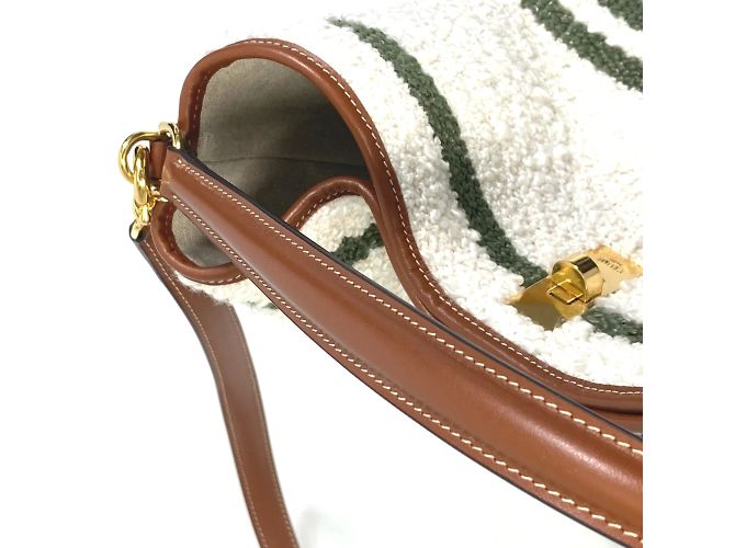 Céline Borsa in pelle Celine 195572ED3-15KZ Bianco - vista 6