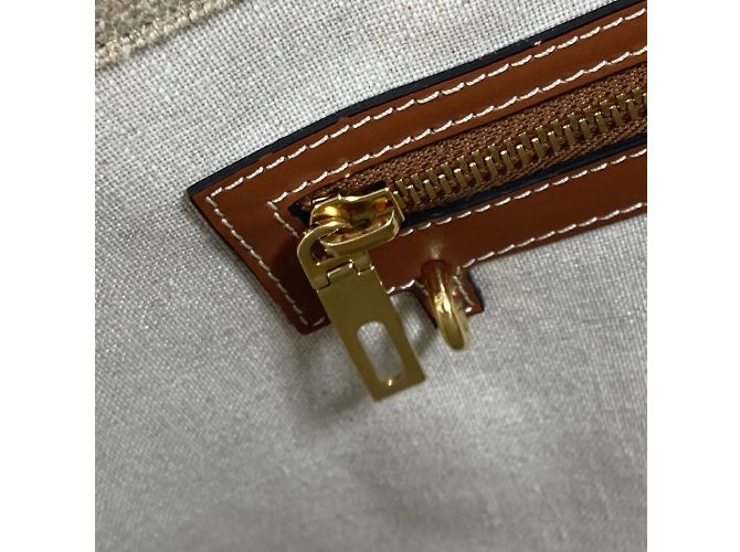 Céline Celine 19006 Borsa a spalla con logo marrone - vista 11