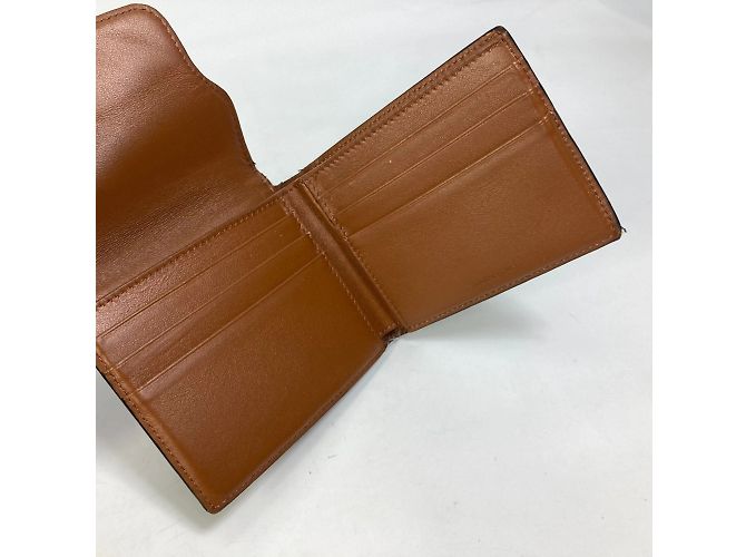Céline Billetera bi-fold de cuero marrón Celine Castaño - vista 10