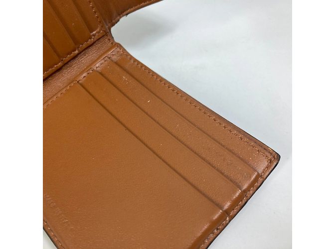 Céline Billetera bi-fold de cuero marrón Celine Castaño - vista 11