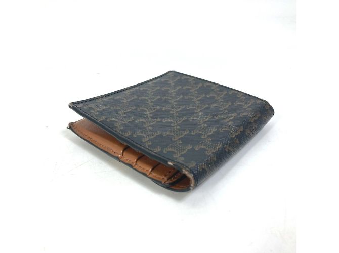 Céline Billetera bi-fold de cuero marrón Celine Castaño - vista 4