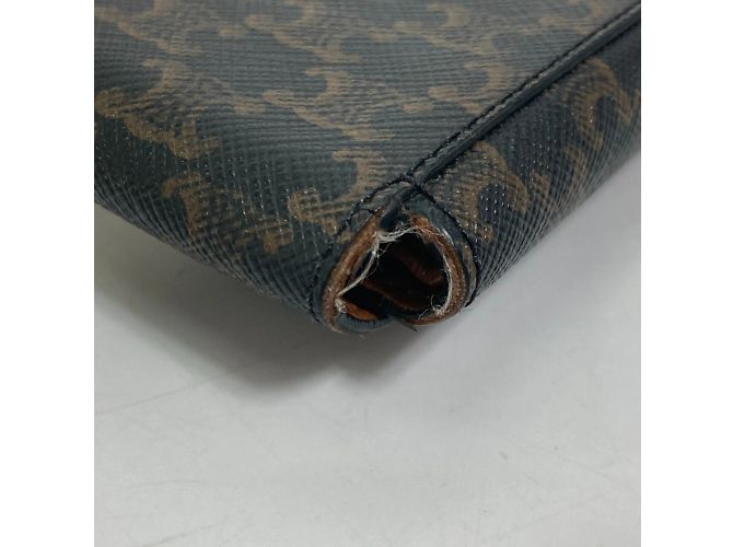 Céline Billetera bi-fold de cuero marrón Celine Castaño - vista 7