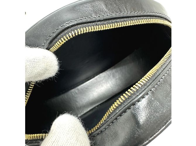 Céline Borsa a spalla in pelle nera Celine Triomphe Nero - vista 10