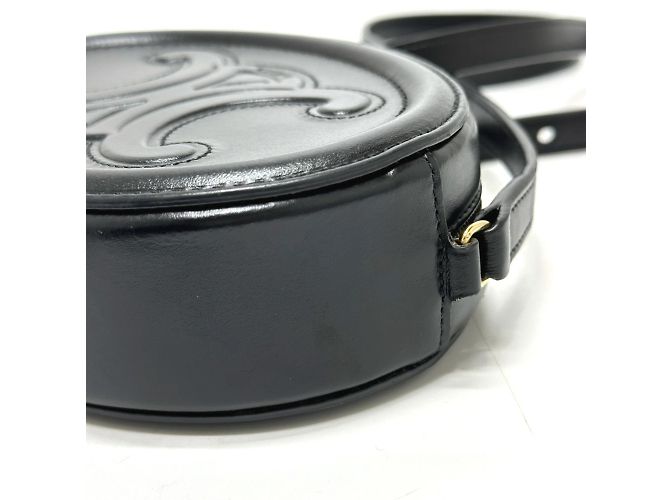 Céline Borsa a spalla in pelle nera Celine Triomphe Nero - vista 5