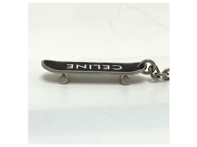 Céline Celine Black Silver Bag Charm Key Holder - view 3