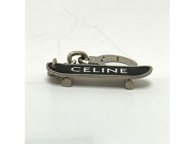 Céline Celine Black Silver Bag Charm Key Holder - view 5