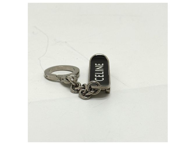 Céline Celine Black Silver Bag Charm Key Holder - view 6