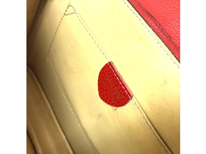Céline Borsa a spalla in pelle rossa Celine Rosso - vista 12