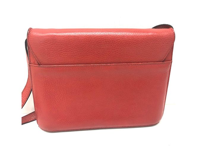 Céline Borsa a spalla in pelle rossa Celine Rosso - vista 2