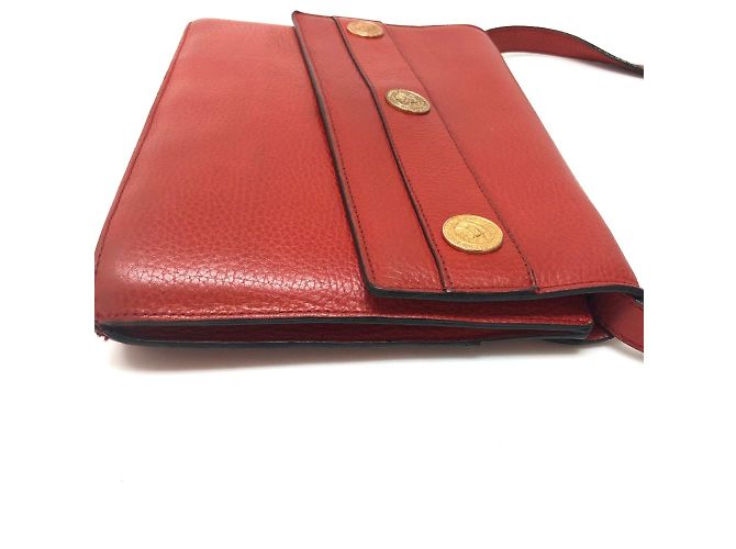 Céline Borsa a spalla in pelle rossa Celine Rosso - vista 3