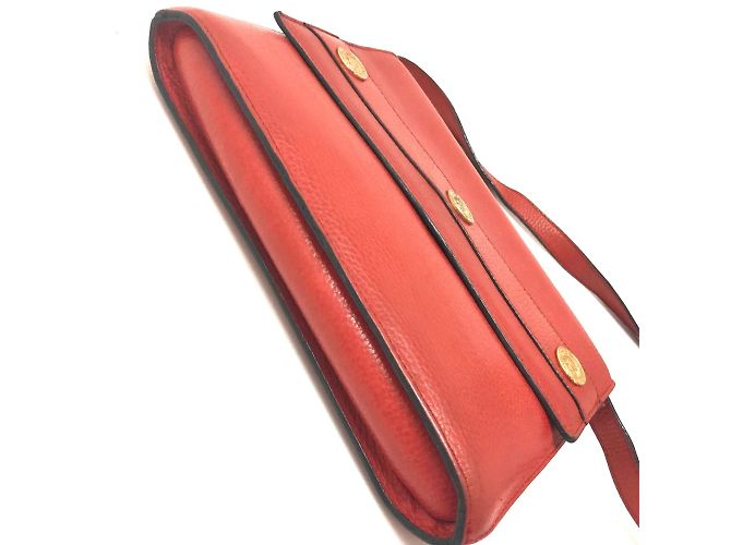 Céline Borsa a spalla in pelle rossa Celine Rosso - vista 5