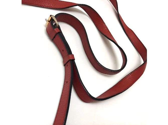 Céline Borsa a spalla in pelle rossa Celine Rosso - vista 9