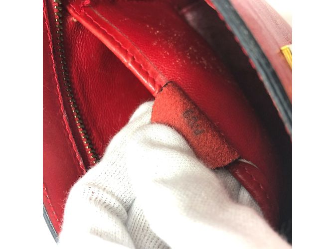 Céline Borsa in pelle rossa Celine Rosso - vista 11