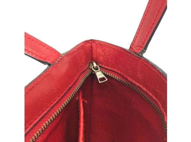 Céline Borsa in pelle rossa Celine Rosso - vista 5