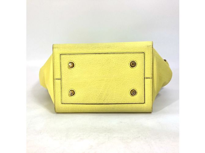 Céline Borsa in pelle gialla Celine Giallo - vista 11