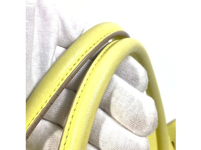 Céline Borsa in pelle gialla Celine Giallo - vista 12