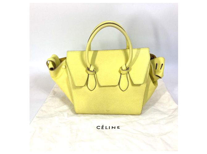 Céline Borsa in pelle gialla Celine Giallo - vista 14