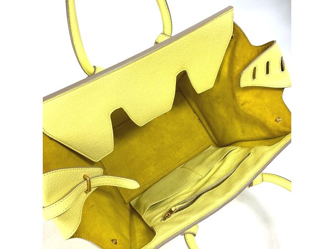 Céline Borsa in pelle gialla Celine Giallo - vista 15