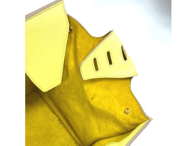 Céline Borsa in pelle gialla Celine Giallo - vista 16