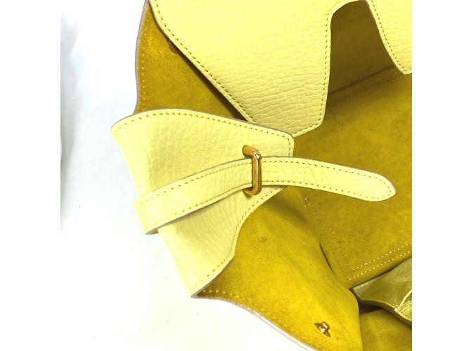 Céline Borsa in pelle gialla Celine Giallo - vista 17