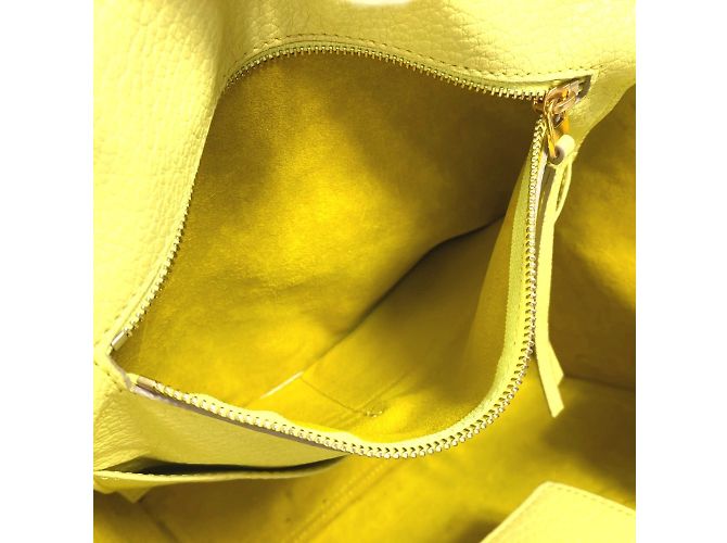 Céline Borsa in pelle gialla Celine Giallo - vista 18